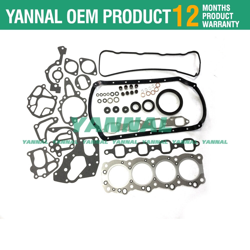 Full overhaul gasket kit for Isuzu 4FB1 engine, suitable for Iseki TA340F tractor repair.