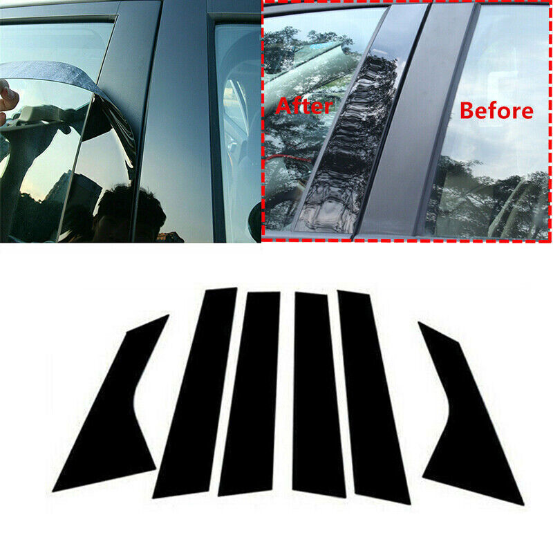 Piano Black Pillar Post Door Window Strip Trim for Hyundai for Elantra Sedan 2021-23