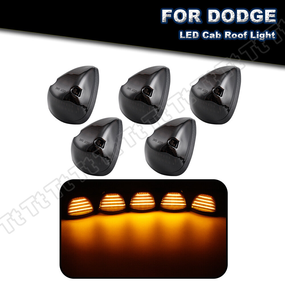 Yellow LED Running Roof Cab Marker Lights for 94 - 1998 for Dodge for Ram 1500 2500 3500- v