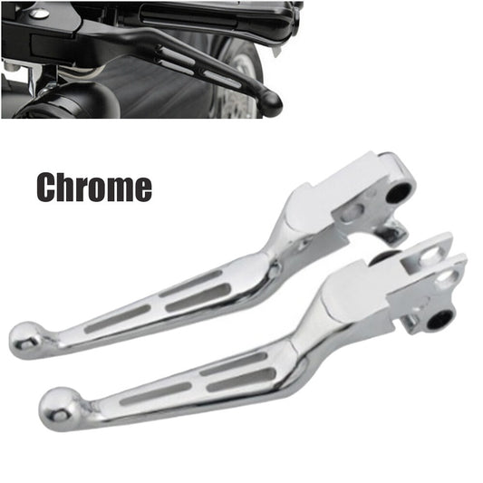 Chrome-grooved brake clutch lever control for Harley Sportster XL Dyna- n