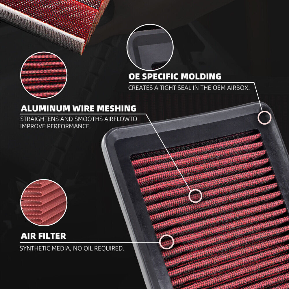 33-5027 High-Flow Replacement Panel Air Filter For Jazz HR-V Fit Vezel 1.3L-1.5L Q