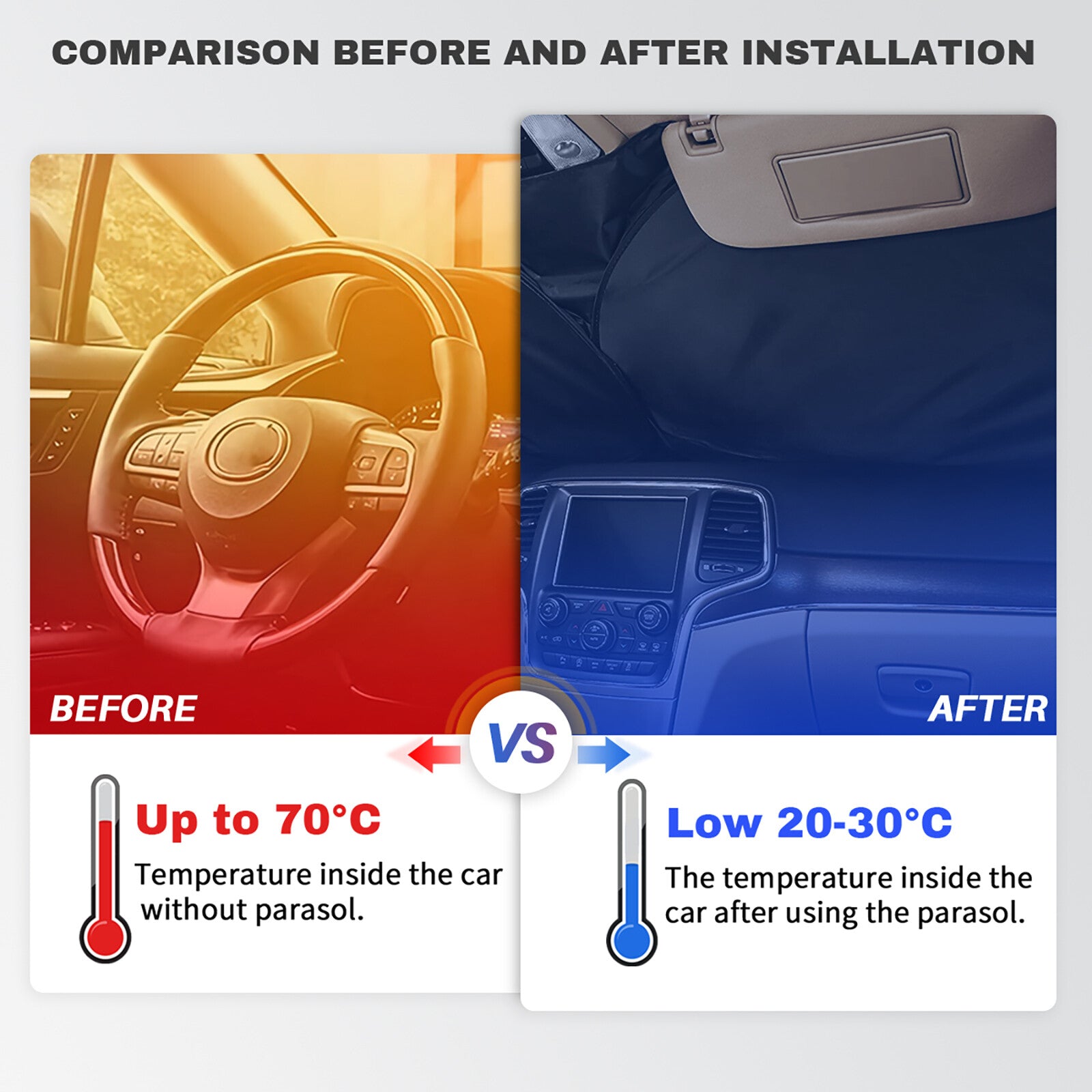 UV protection for Camry and for Corolla American flag car windshields - n