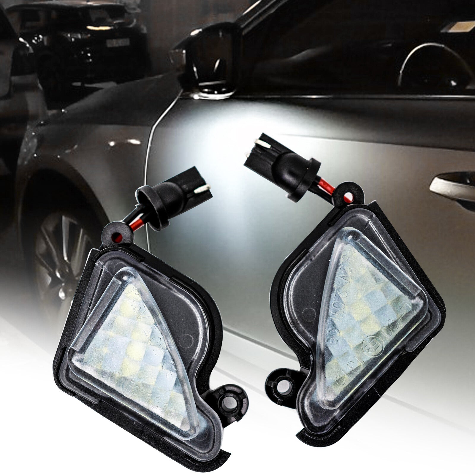 Pair Side Mirror Puddle Light No Error Lighting LED Fit for Skoda Octavia 5E 1Z