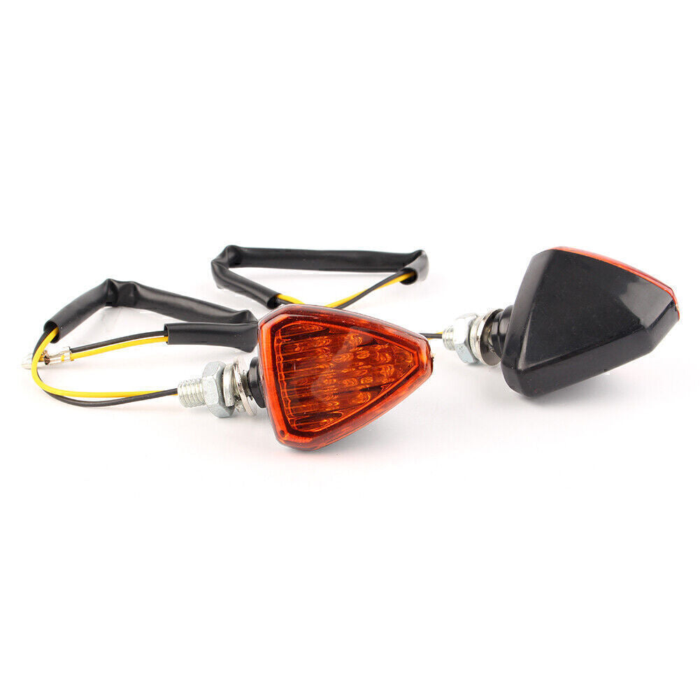 Motorcycle LED Amber Turn Signal Lights Indicator Lamp Blinker Fit for Suzuki Q