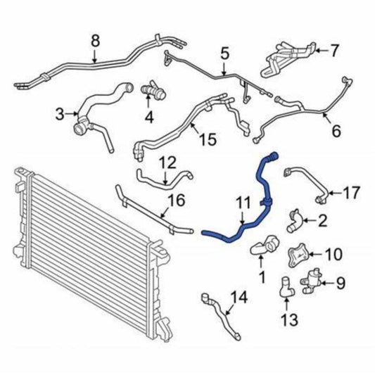 4N0121056AJ Engine Coolant Hose for Audi for A8 Q7 Q8 2019-2023