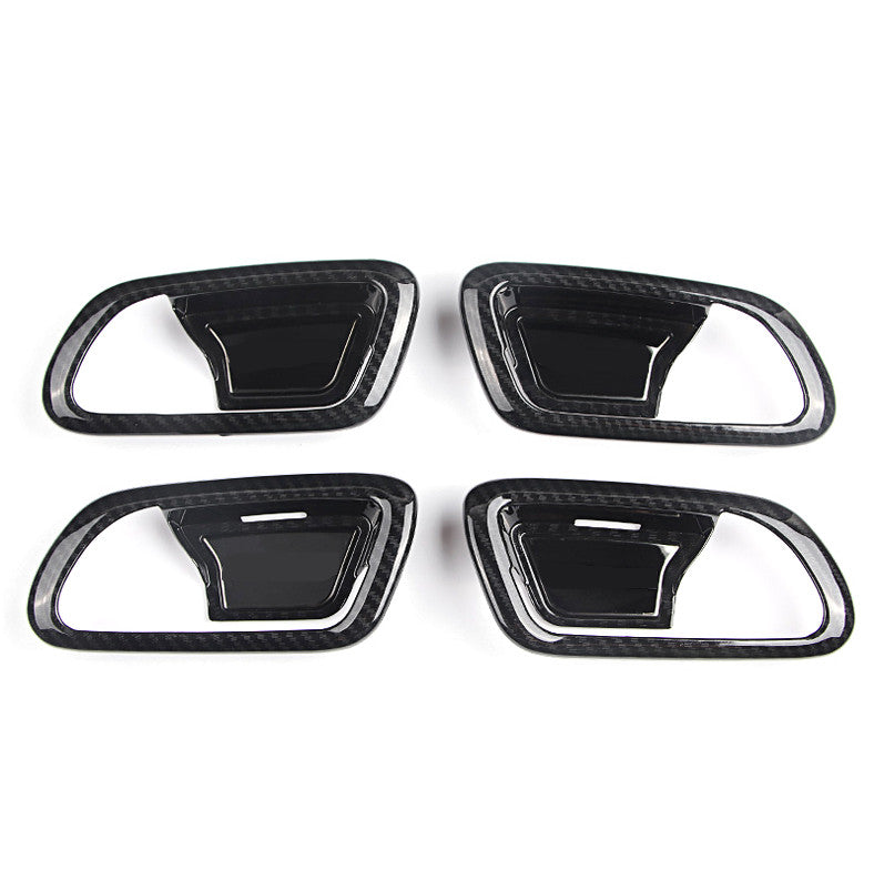 for Jeep Grand Cherokee 11-2020 Carbon Fiber Inner Door Handle Bowl Cover Trim v