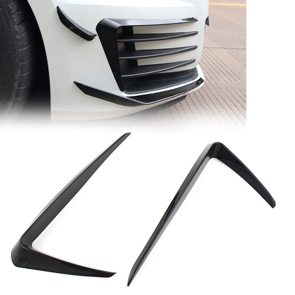 for VW for Golf 7 GTI 2013-2016 Front Bumper Fog Light Lamp Cover Trim Glossy Black