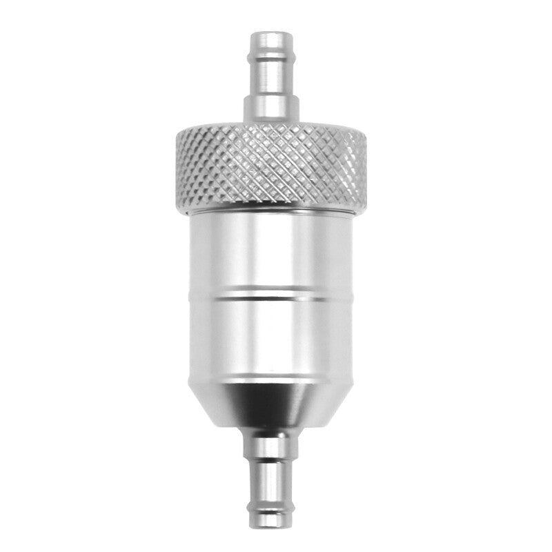 Cylindrical Billet Gas Filter 8mm Petrol Fuel Filter Cleaner For Carburetor Q
