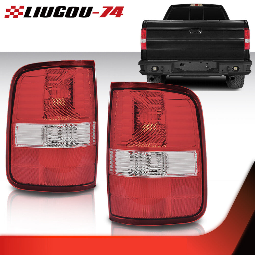 Pair of Tail Lights Fits 2004 - 2008 for Driver and Passenger Side 2 Piece Set - v