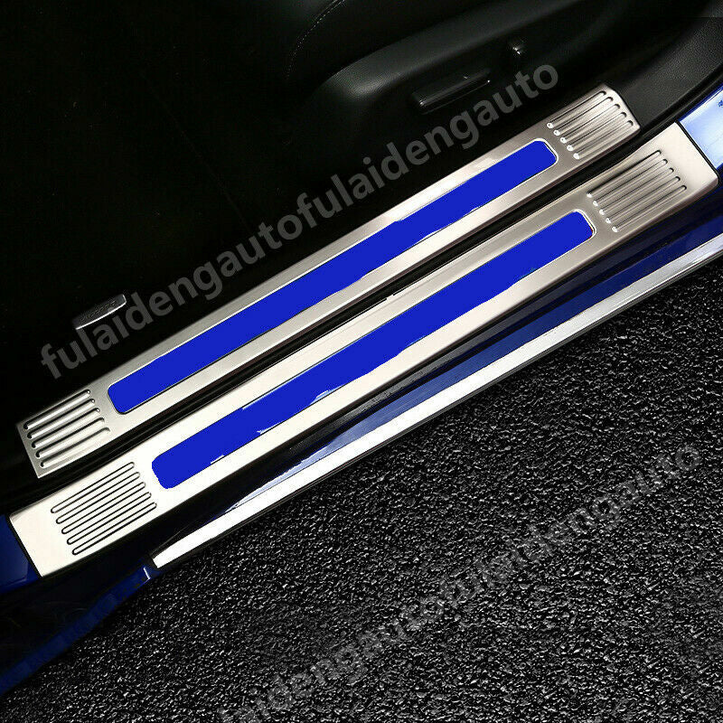 8P for Honda Accord 2018-2021 Silver Car Door Sill Plate Scuff Cover Guard trim