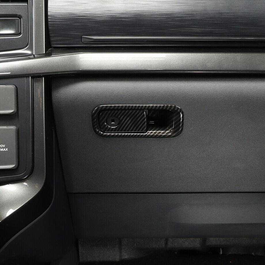 For 2021-2023 F150 Carbon Fiber Copilot Storage Box Switch Cover Trim v