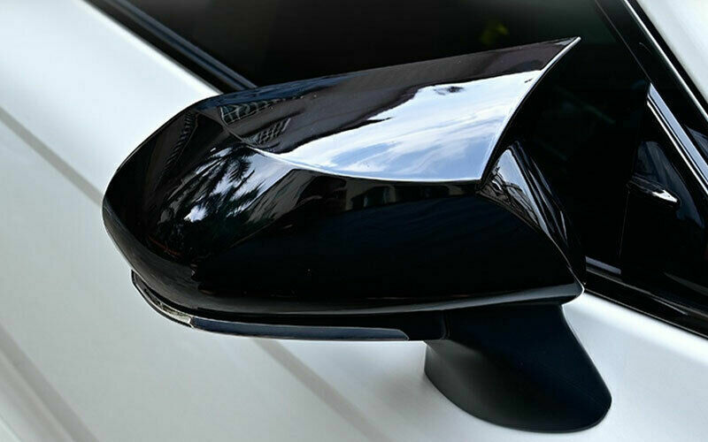 Glossy Black OX Horn Exterior Rear View Mirror Cover for Toyota for Camry 2018-2021
