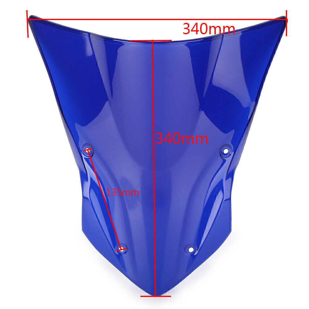 for Kawasaki Z900 17-18 White Windscreen Windproof Motorcycle Front Windshield