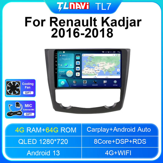 Android Car Radio CarPlay Screen for Renault Kadjar 2016-2018 Stereo GPS Player