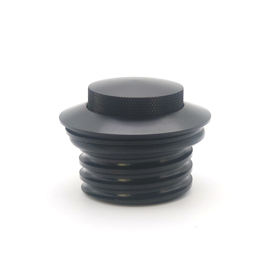 Black Flush Pop Up Reservoir Vented Fuel Tank Gas Cap for Harley Dyna 1982-2010 Q