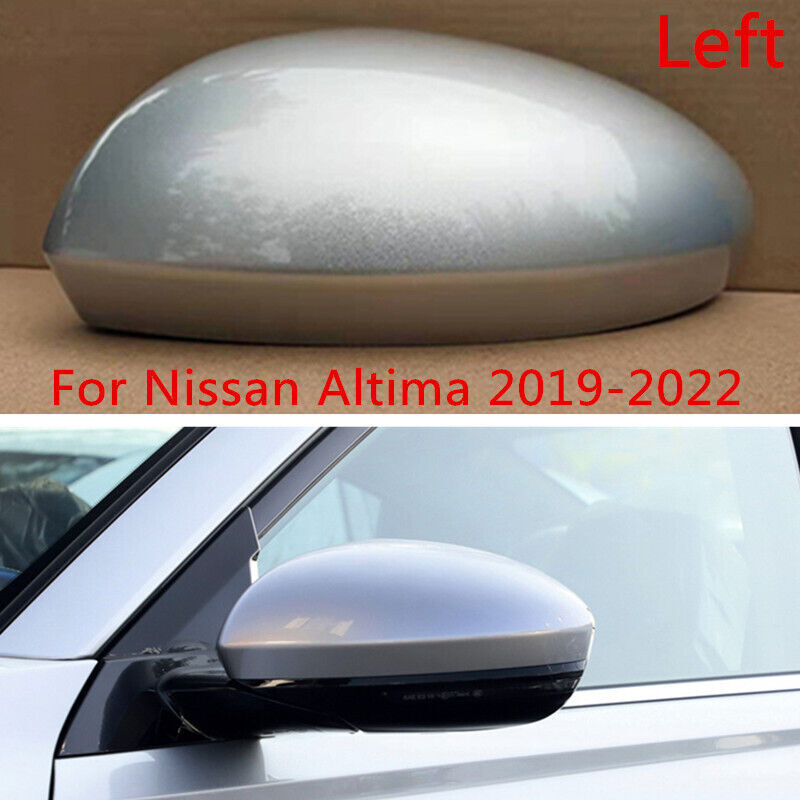 Silver Left Rearview Door Mirror Cover Cap Shell Fit for Nissan Altima 2019-2022