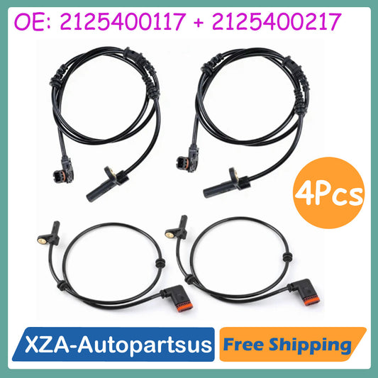 4Pcs of ABS Sensor Set 2125400117 2125400217 for Mercedes-Benz CLS C218 X218 Q
