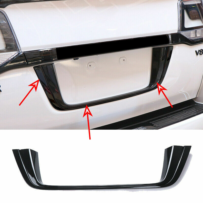 for Land Cruiser LC/FJ200 2008-2021 Rear License Plate Cover Frame Glossy Black