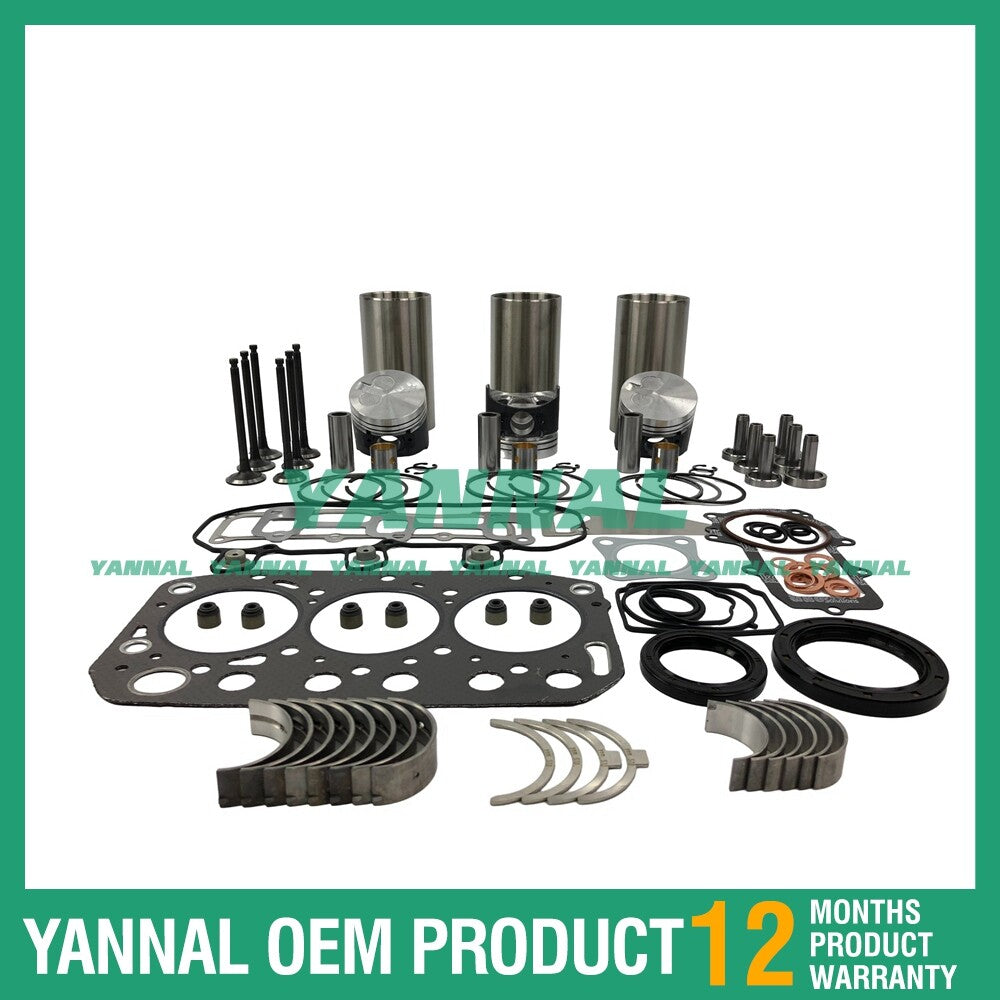 Overhaul and rebuild kit for Yanmar 3TNV70 piston ring full head gasket kit bearing