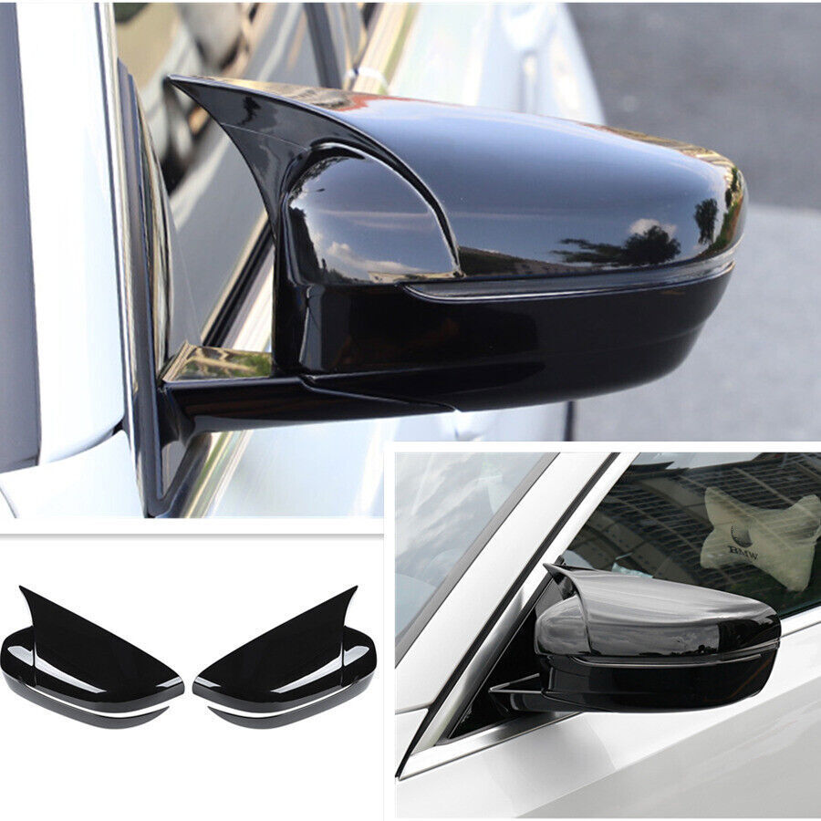 for BMW 5 Series 18-2023 ABS Black Ox Horn Rear View Side Door Mirror Cover Trim