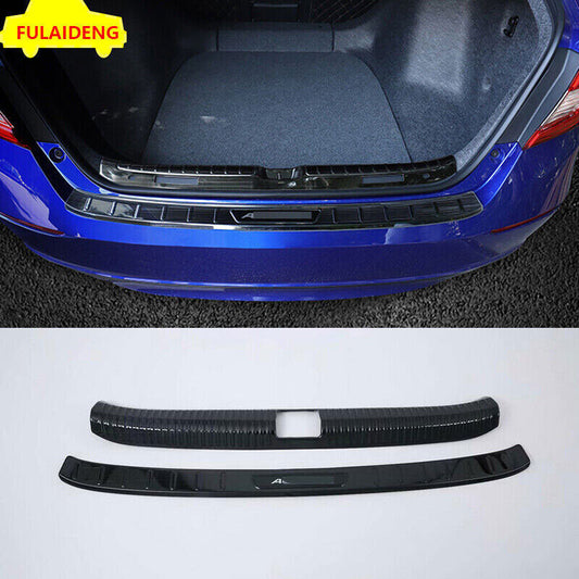 for Honda Accord 2018-2022 Black steel Rear Door Protector Sill plate cover 2Pcs