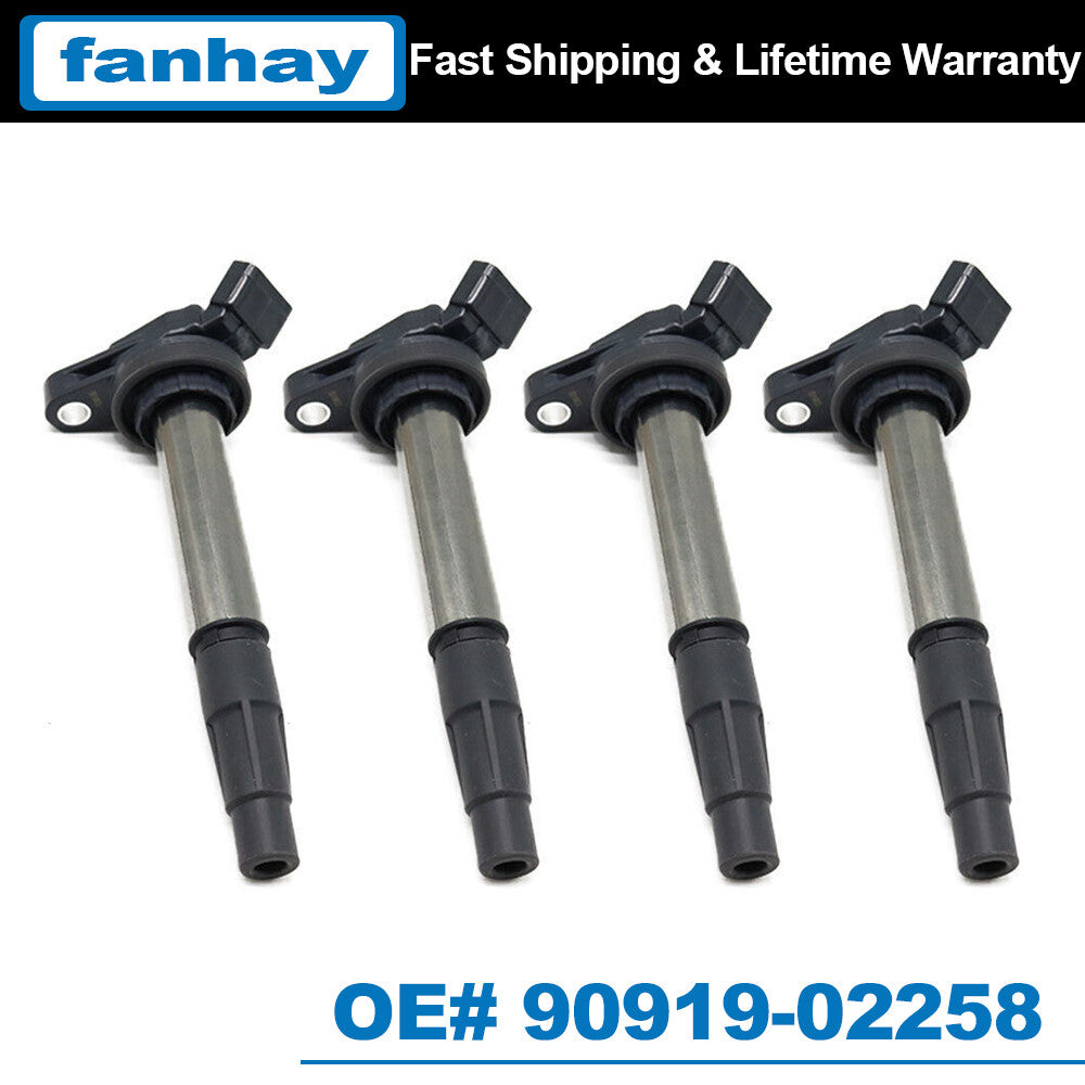 4PCS Ignition Coil 90919-02258 673-1310 for Toyota for Corolla Prius