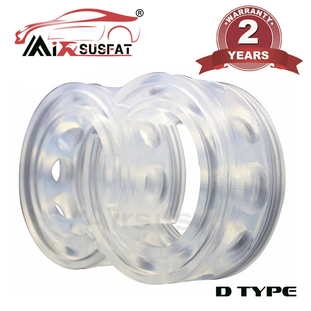 2pcs Car Shock Absorber D Type Spring Bumper Cushion Auto-buffers Universal New