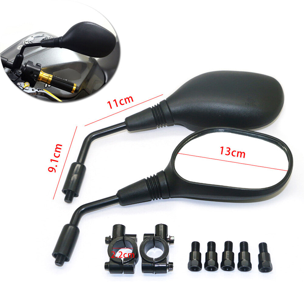Motorcycle, scooter, all-terrain vehicle, off-road bicycle rearview mirror 8mm, handlebar mounting 7/8 stick - n