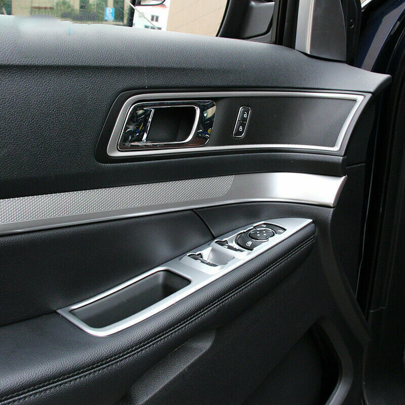 for ford  Explorer 2016-2020 Matte Chrome Window Lift Switch Button Moulding Trim