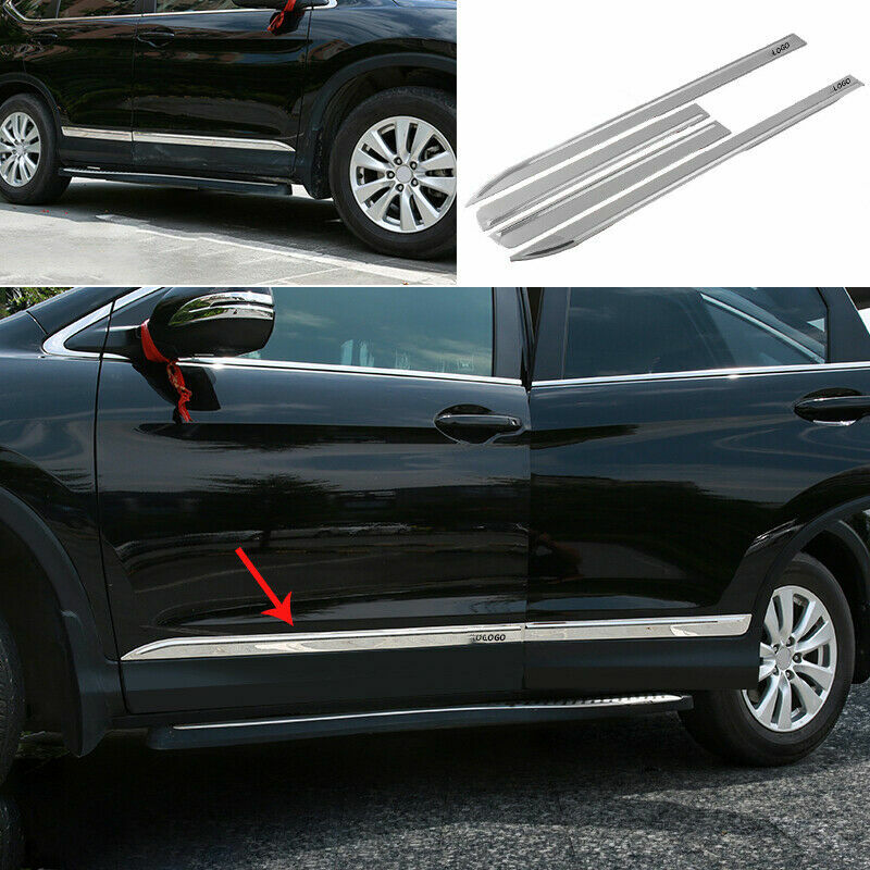 for Honda CR-V CRV 2012-2016 Chrome Side Door Body Molding Cover Trims Stainless