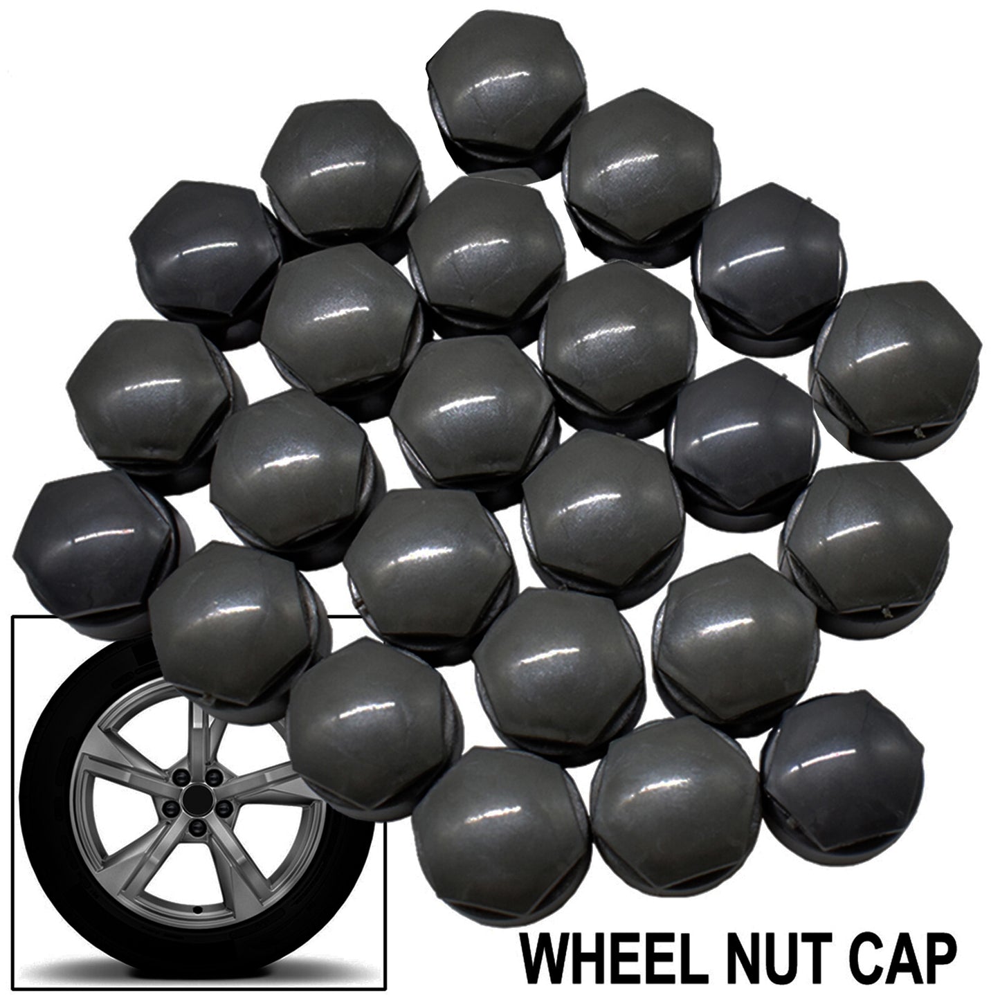 for Audi for A4 for A6 Q3 Q5 TT Car Wheel Hub Nut Bolt Cap Cover Protector Black 24x25mm Q