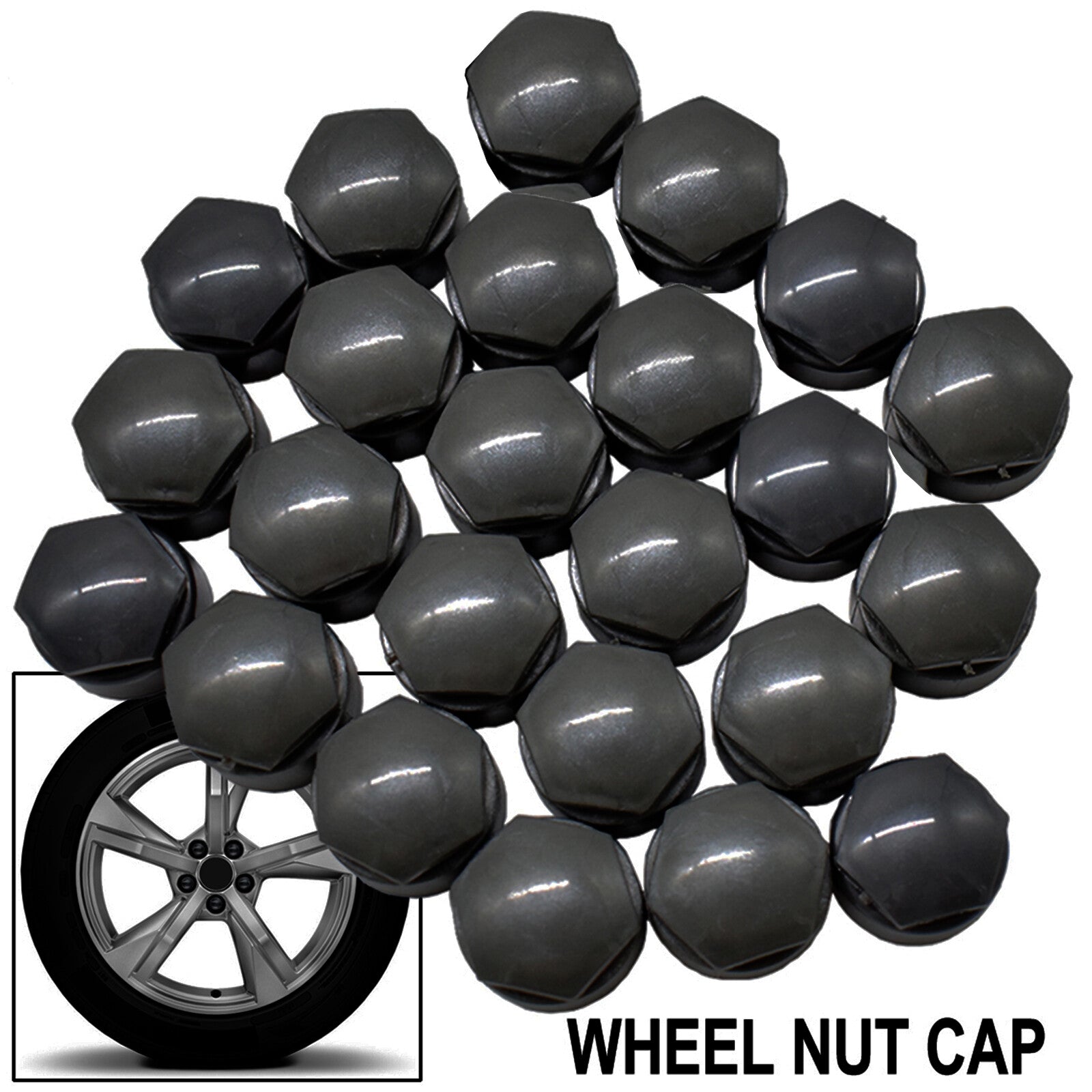 for Audi for A4 for A6 Q3 Q5 TT Car Wheel Hub Nut Bolt Cap Cover Protector Black 24x25mm Q