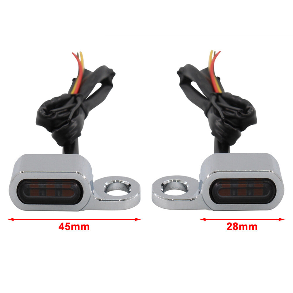 Black Universal for Mini LED Front Turn Signal Light Run Indicator Lamp for BMW R18