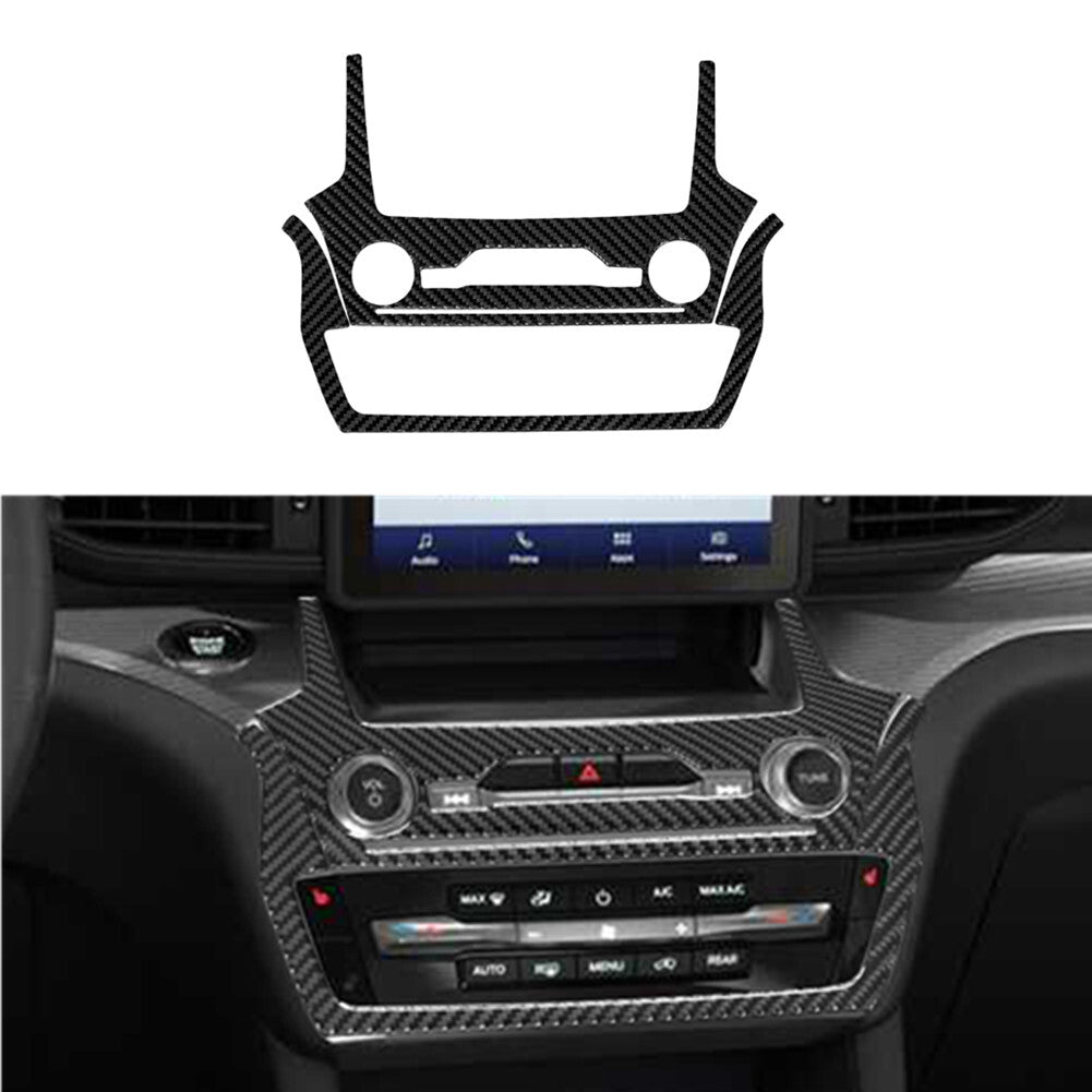 Carbon Fiber Center Radio A/C Button Cover Trim for Ford Explorer 2020-2023