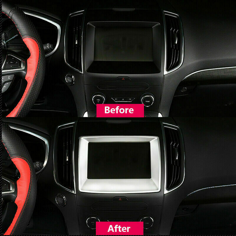 for ford  Edge 2015-2020 ABS Matte Dashboard Navigation Panel Frame Cover Trim