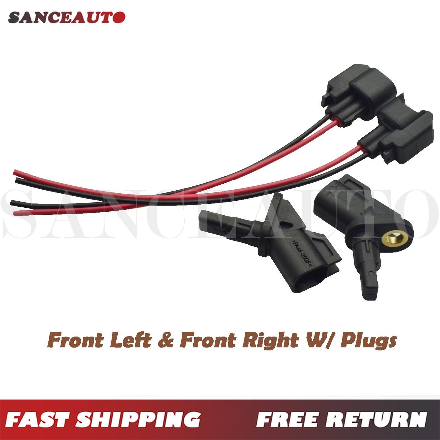 New 2 ABS wheel speed sensors and 2 rear front ABS sensors are compatible with for Mazda 5 3 BP4K-43-701A- n