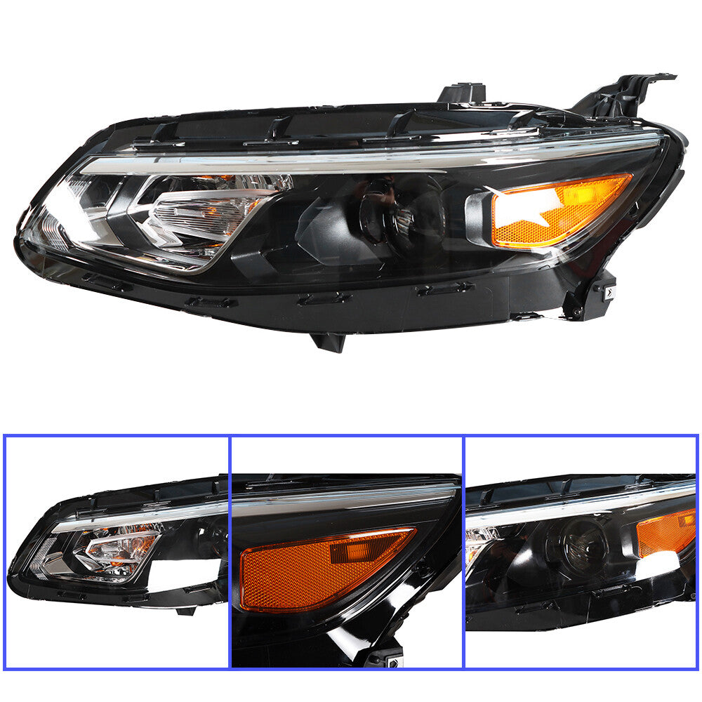 Headlights for 2016-2018 Malibu with transparent lens projector drive-side - n