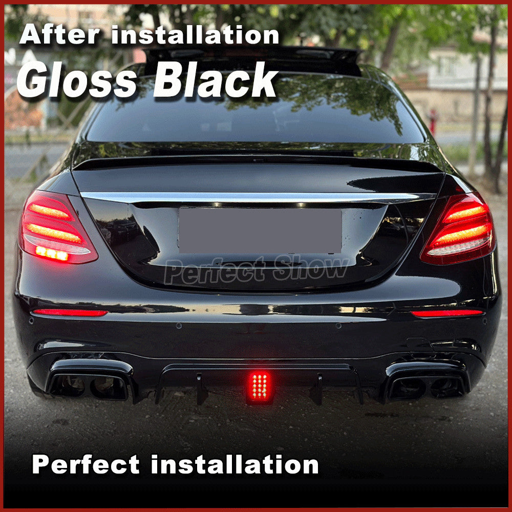 Rear Diffuser Lip W/Exhaust Tips Fit for Benz W213 E300 E400 E450 Sport 2016-20