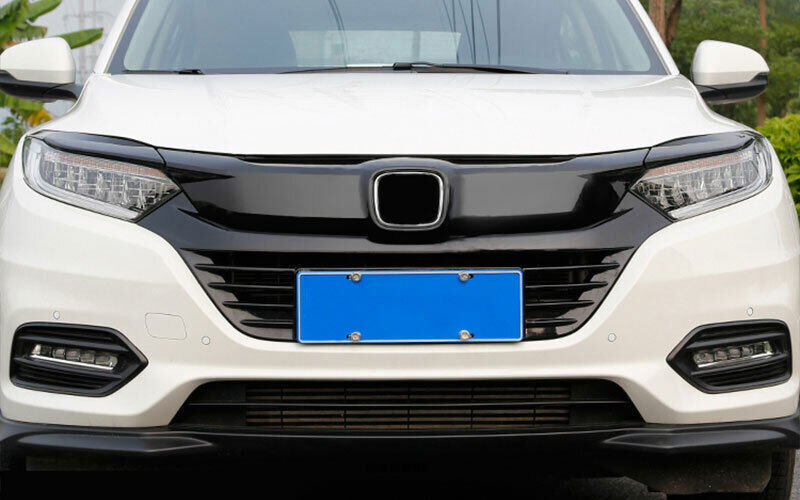 3pcs Glossy Black Front Bumper Center Hood Grill Strips for Honda HR-V 2019-2021
