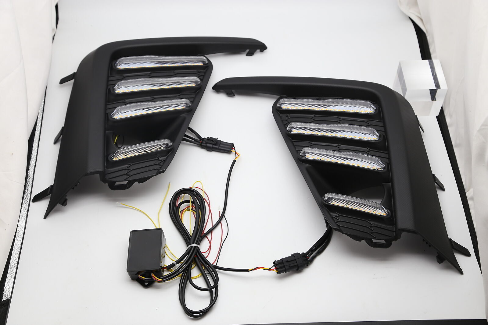 LED DRL Turn Signal Fog Lights Lamp Cover Trim Bezel Fit 2023-2024 for Subaru Ascent