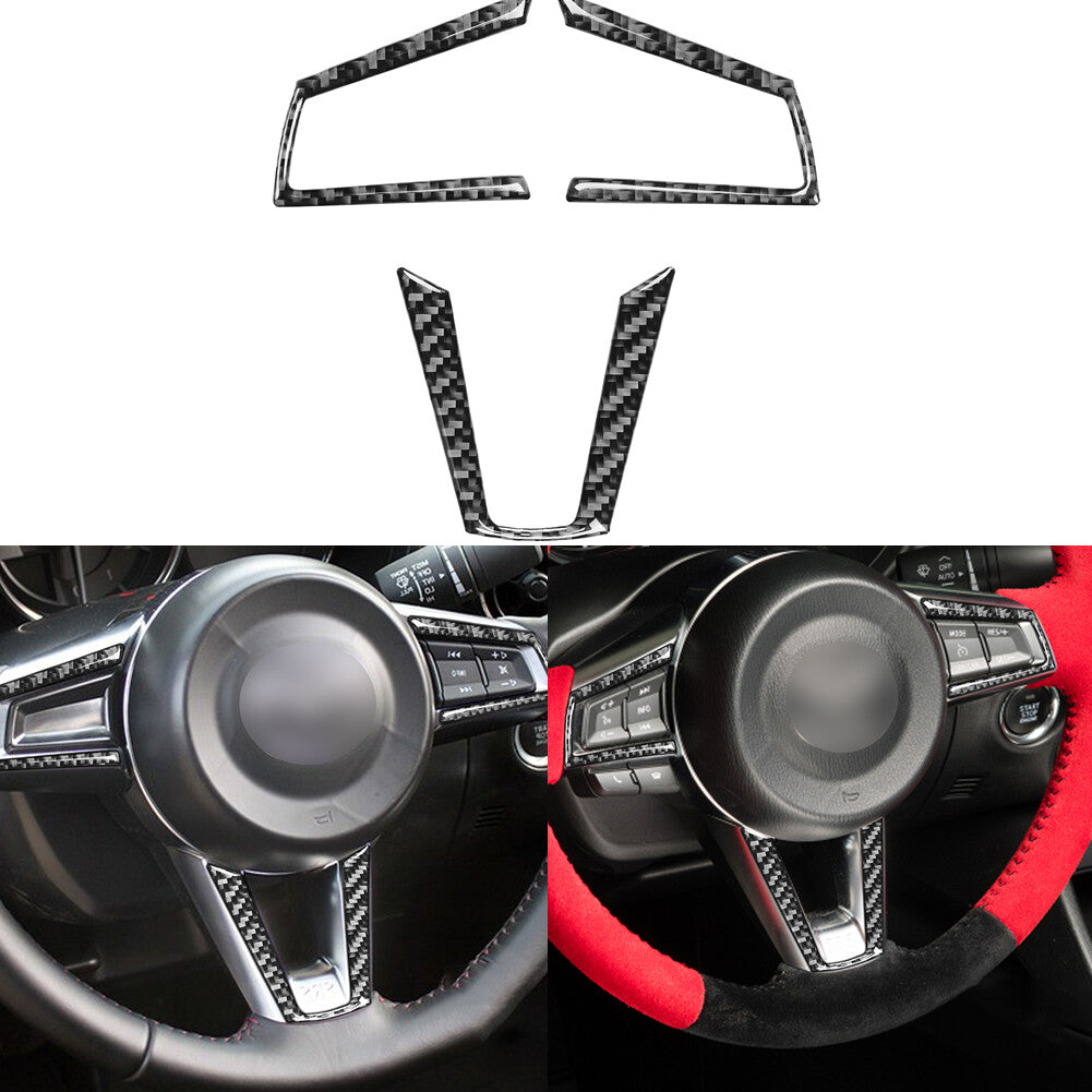 3Pcs Carbon Fiber Air Vent Outlet Trim Cover for 3 F30 2013-2019 v