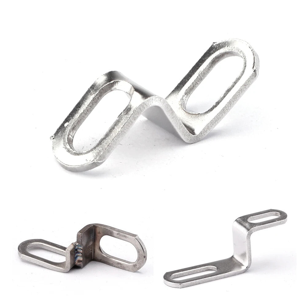 Universal Z-Shaped Stainless Steel Motorcycle Exhaust Mounting Bracket Clamp Kit