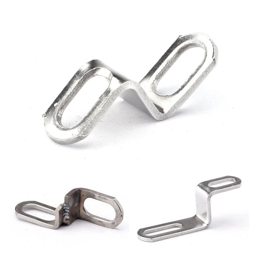 Universal Z-Shaped Stainless Steel Motorcycle Exhaust Mounting Bracket Clamp Kit