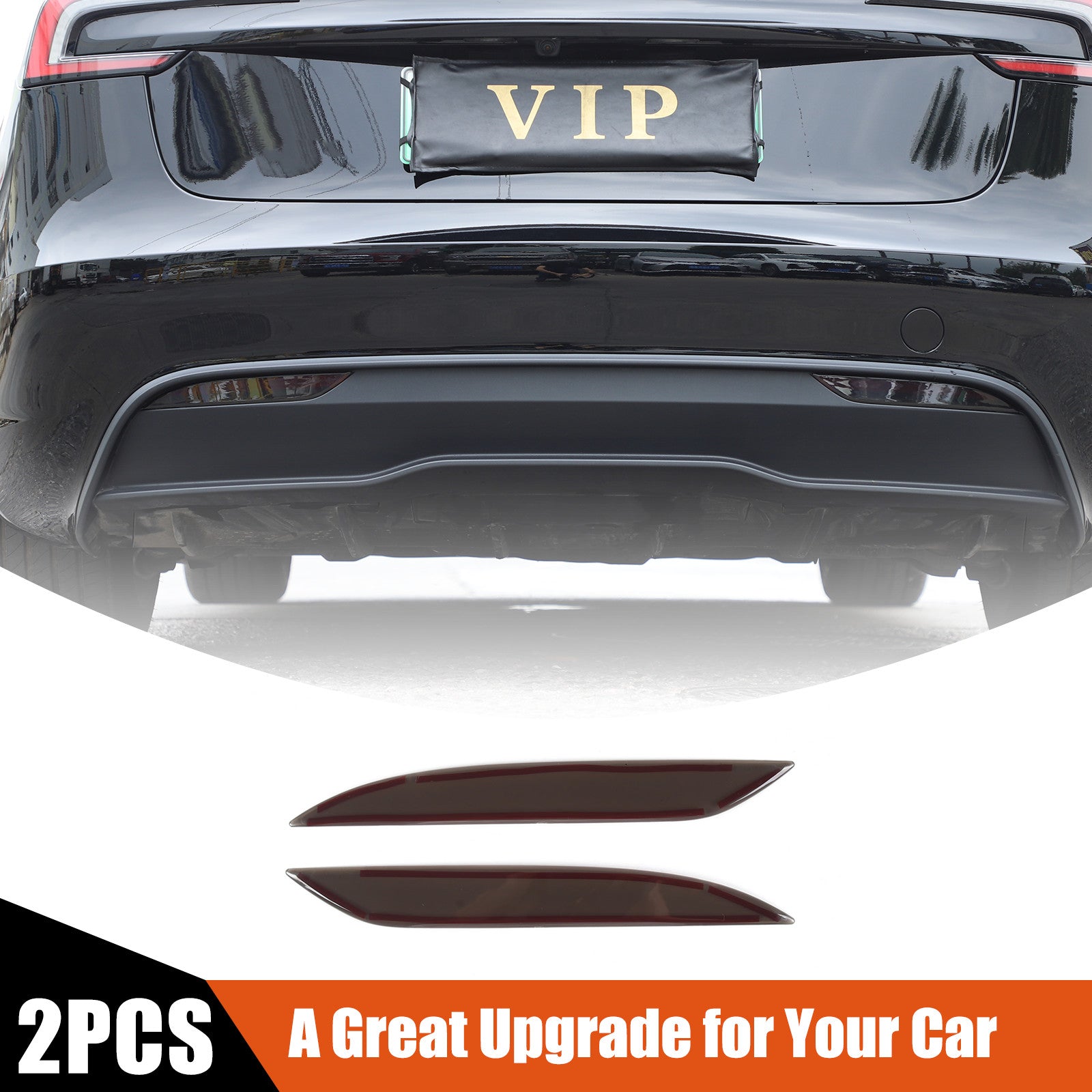 Black rear fog light cover trim border for Model 3 Highland 2024- n