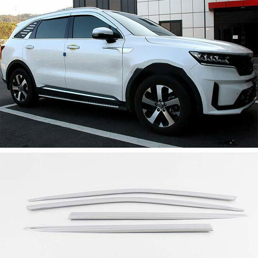 for Kia Sorento 2021-23 Chrome Window Visor Vent Sun Shade Rain Guard Door Visor