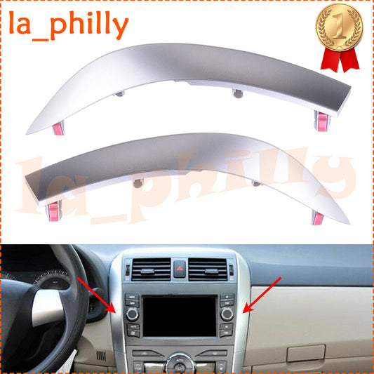 2Pcs for Toyota for Corolla Altis 2009-13 Upper Central Dashboard Cover Trim Strip