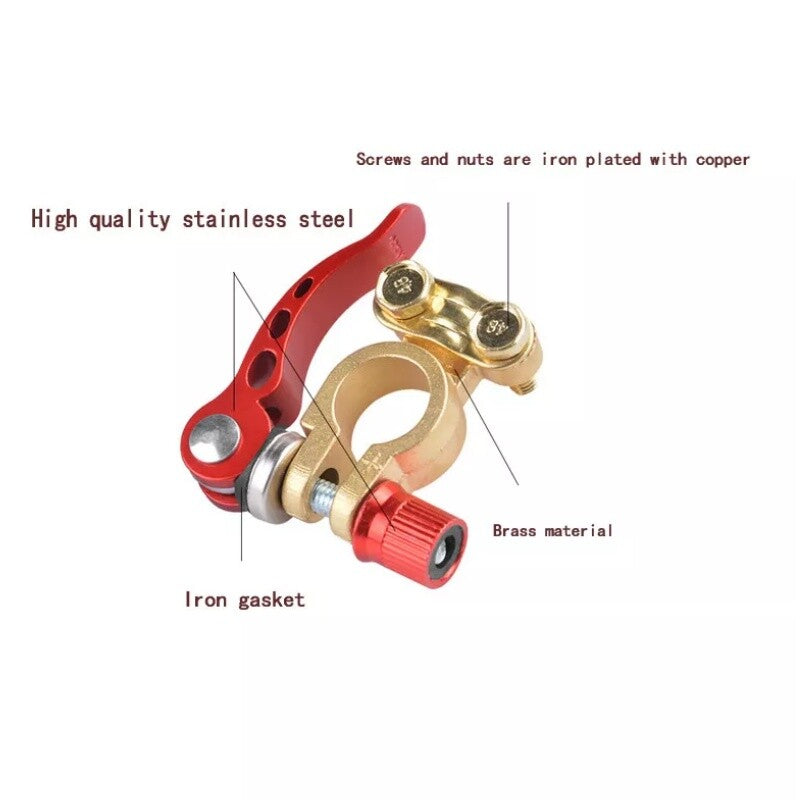 Battery Terminal Clamp Connectors Quick Disconnect and Release Positive Negative