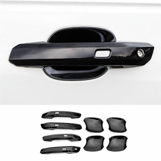 Fit for Audi A4 2017-2024 ABS Black Side Door Handle Bowl Molding Cover Trim 8X