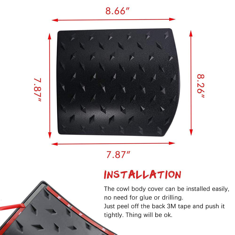 2 x Body Armor Cowl Cover Trim Exterior Accessories for 2007-18 for Jeep for Wrangler JK