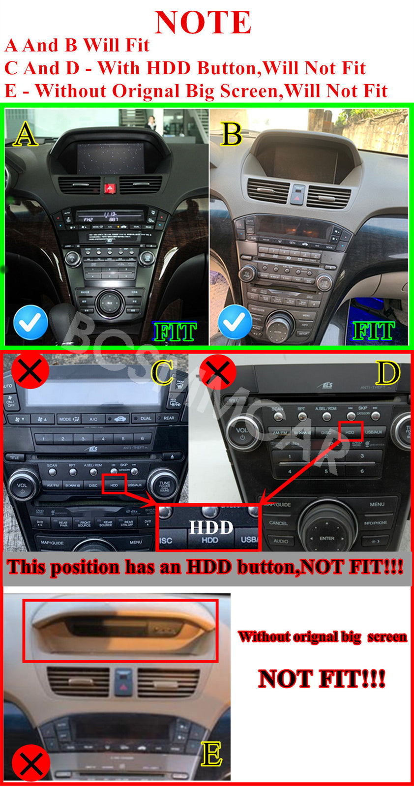 Fit for Acura MDX 2007-2013 Car Stereo Radio Player Android 13 GPS Touch Screen